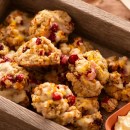 Low Carb Cranberry Biscuits with Orange Glaze