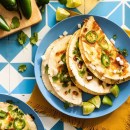 Low Carb Creamy Chicken Poblano Tacos