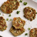 Zucchini Pancakes with Feta, Walnuts and Oregano